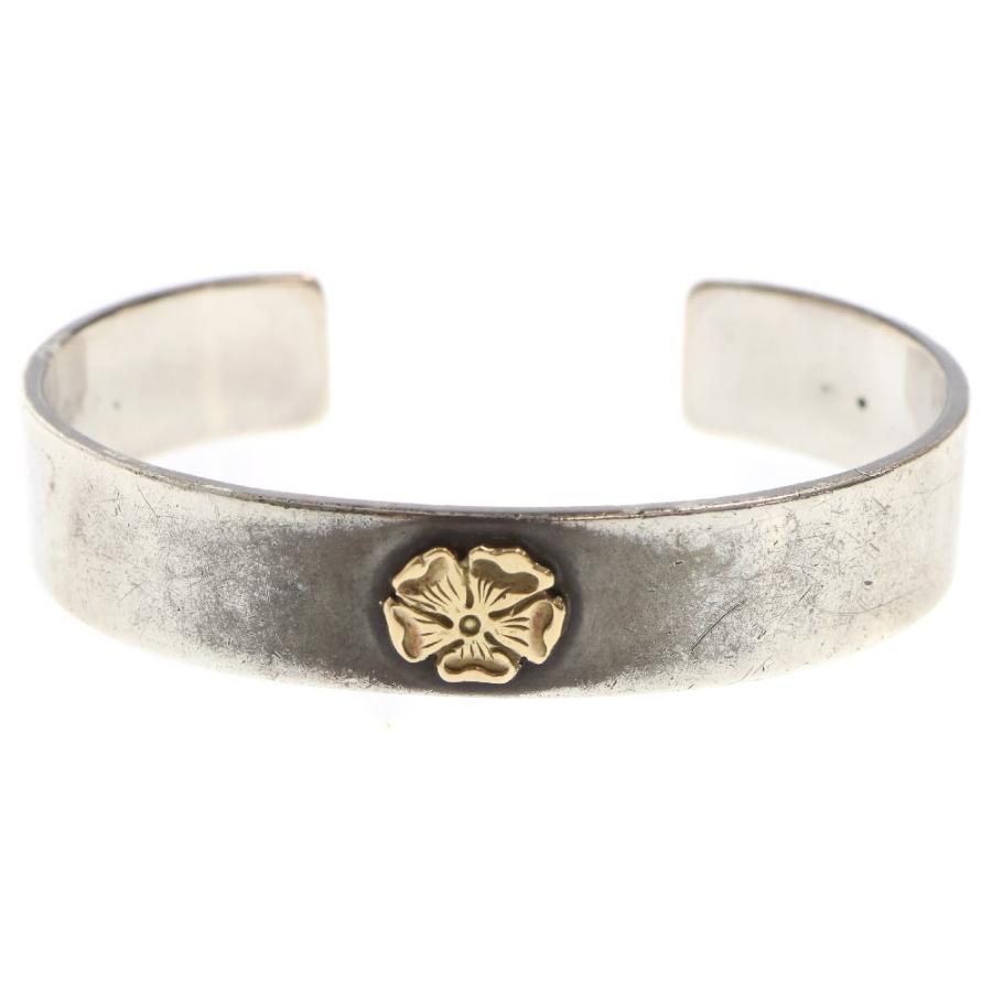 goro's（ゴローズ） ローズ平打ちブレスS バングル シルバー/ゴールド