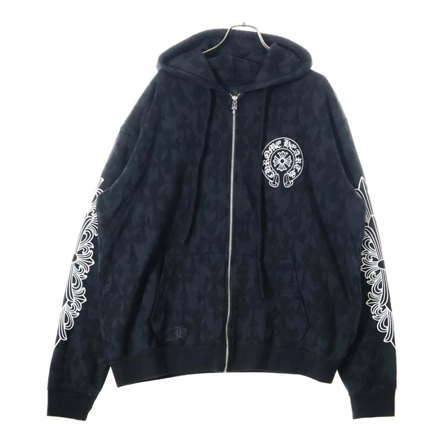 CHROME HEARTS（クロムハーツ） SWTSHRT HD ZIP セメタリークロス総柄