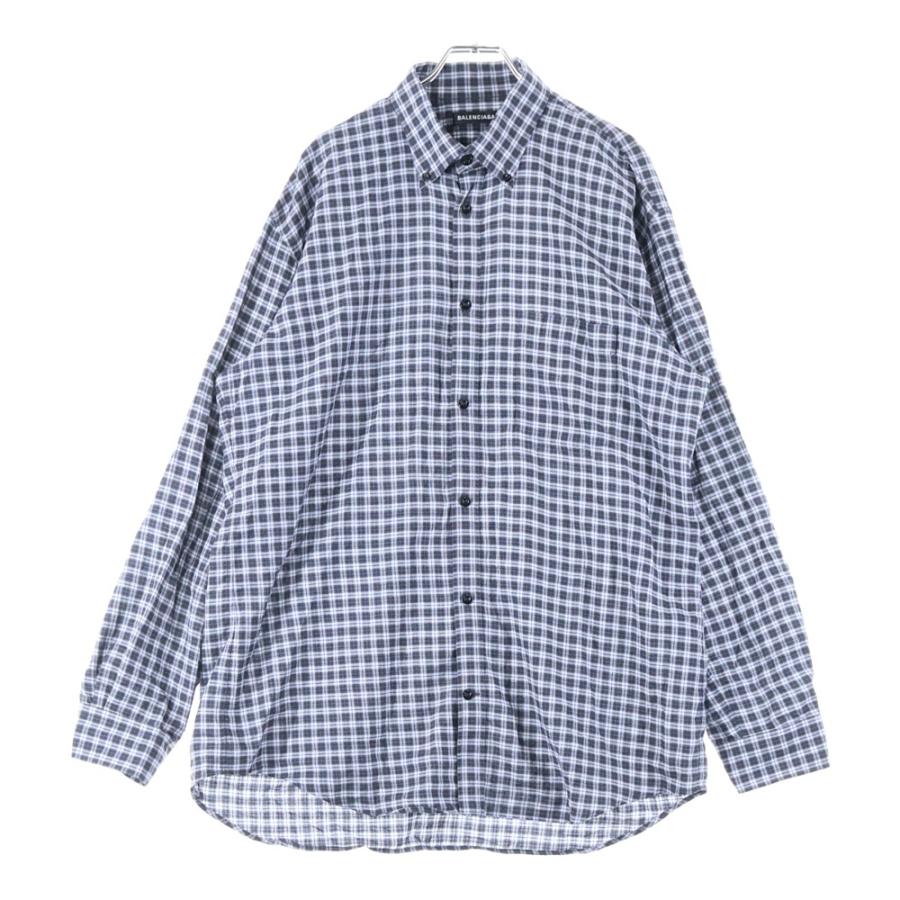 BALENCIAGA（バレンシアガ） オーバーサイズ 長袖チェック シャツ