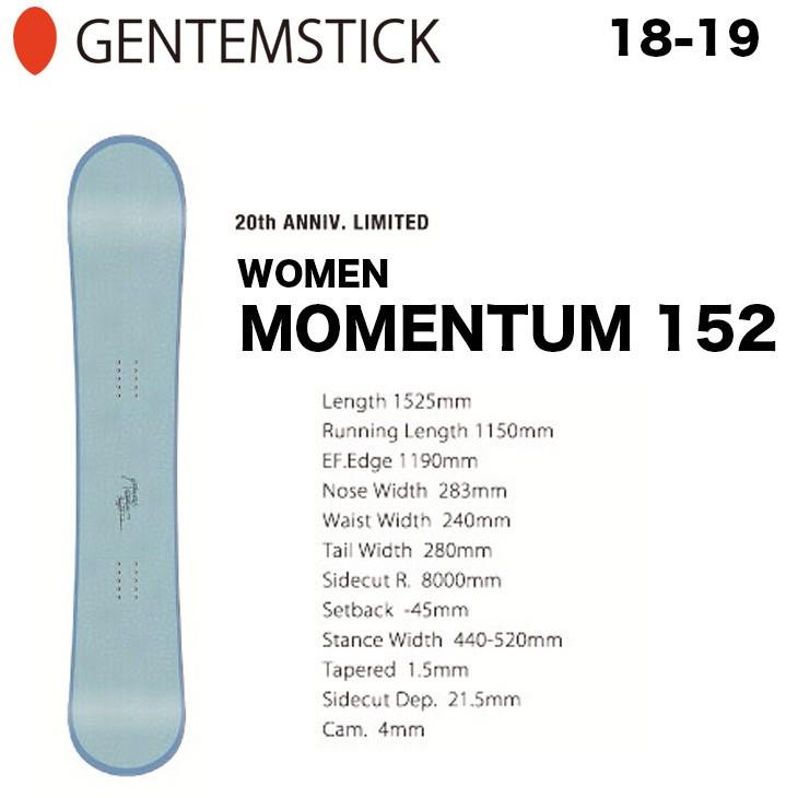 GENTEMSTICK ゲンテンスティック 18-19 MOMENTUM : 152cm モーメンタム