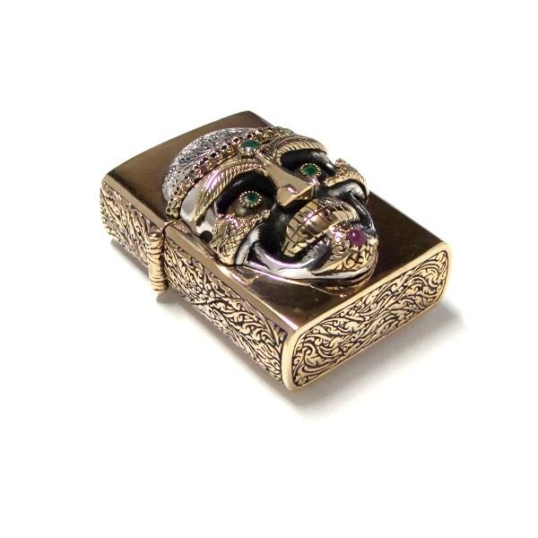 ZOCALO（ソカロ） チベタンスカル・ジッポ ー・コンビ : silver in