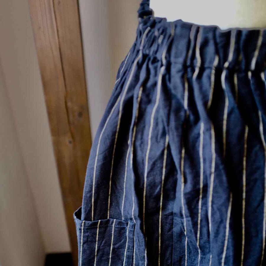 YAMMA ヤンマ産業 会津木綿 キュロットパンツ acr-pt 縞 5 colors