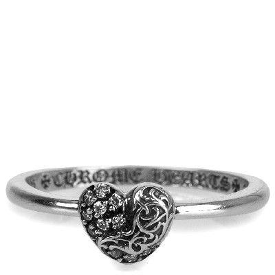 クロムハーツ タイニー バブルガム ハートリング パヴェダイヤモンド