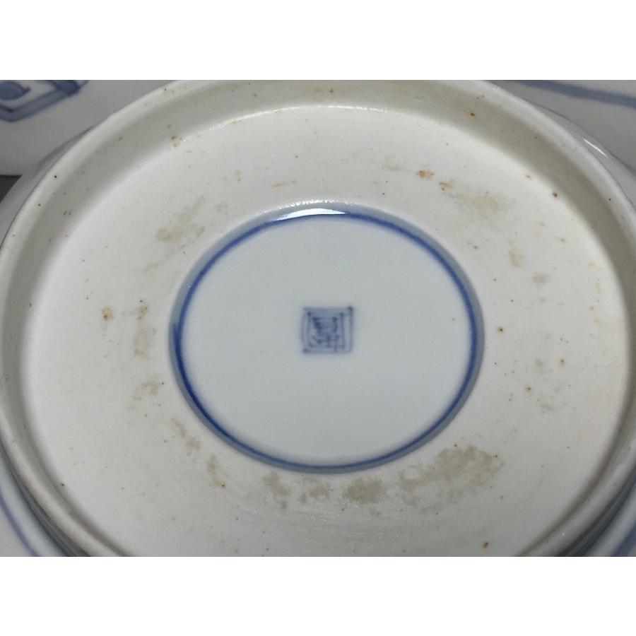 古伊万里 二重角富紋 錦松竹梅 直径15cm なます皿 3枚セット (24) : SK