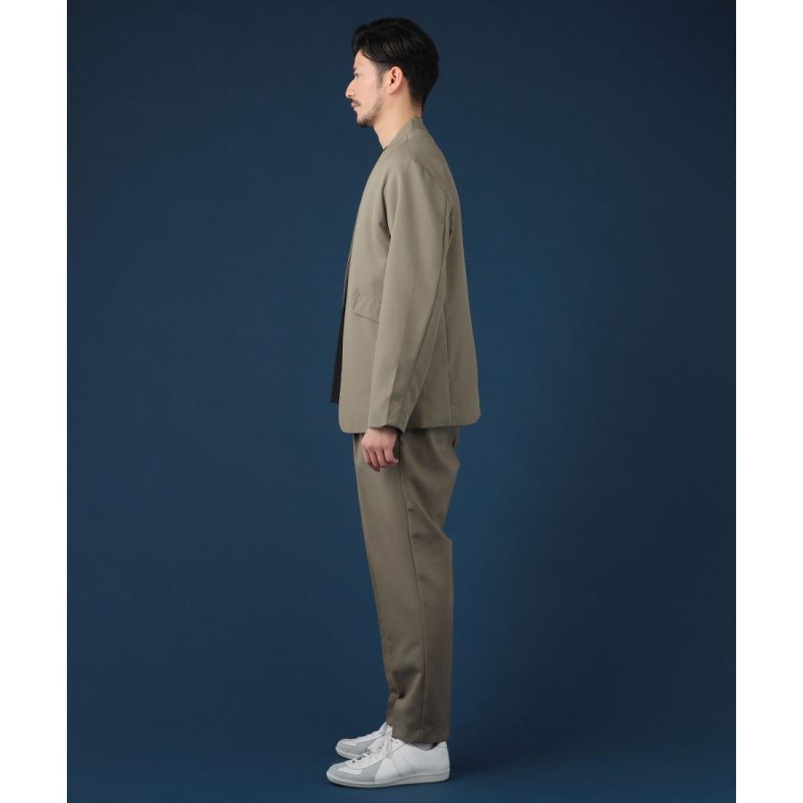 セットアップ メンズ 冬 上下セット ノーカラージャケット テーパード