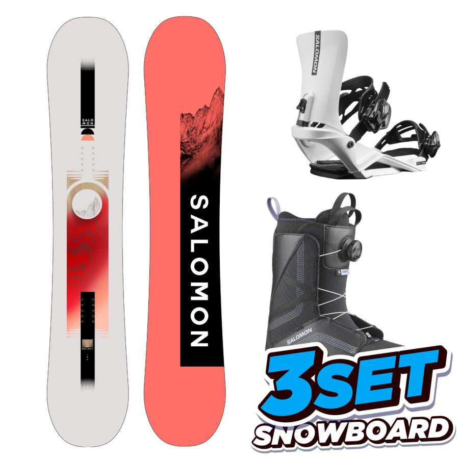 25-26 サロモン スノーボード 3点セット SALOMON REFLECT women RHYTHM