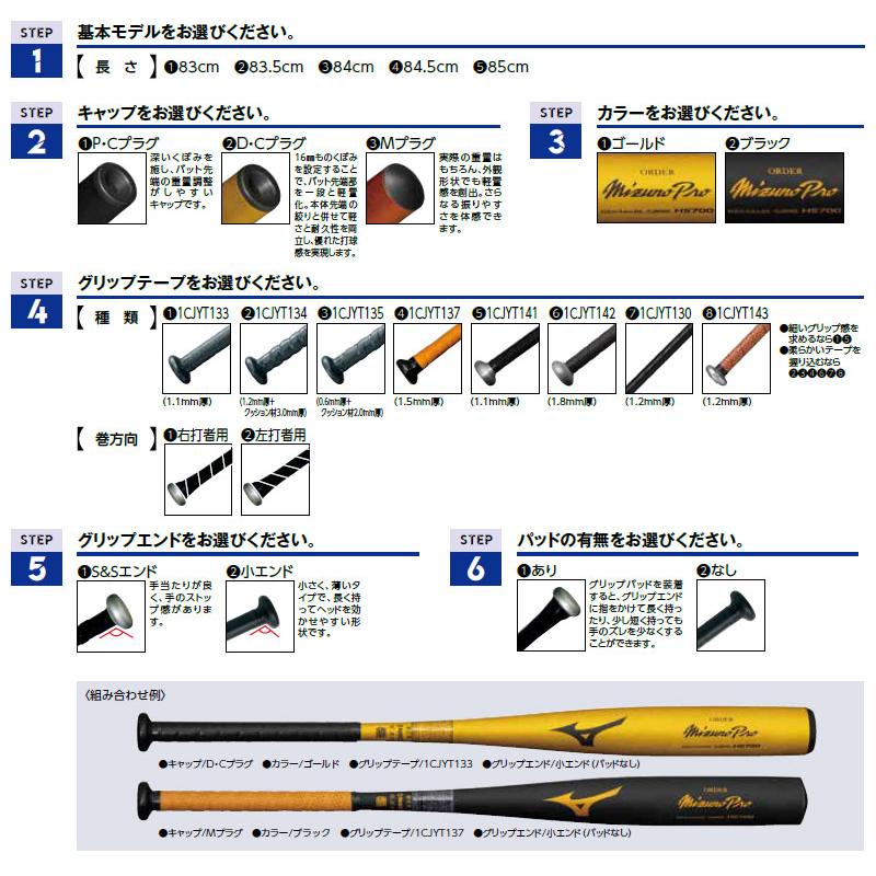 Mizuno Pro オーダー バット 硬式 新基準対応 金属 ミズノプロ 硬式用
