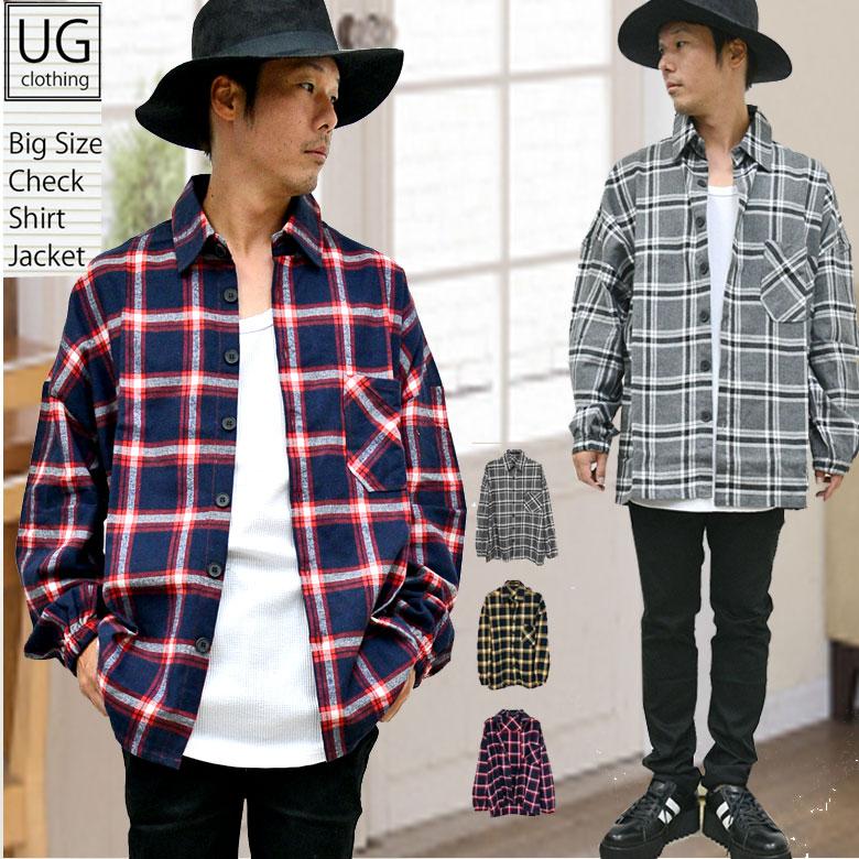 閉店セール】ビッグシルエット チェック柄ジャケット メンズ オーバー