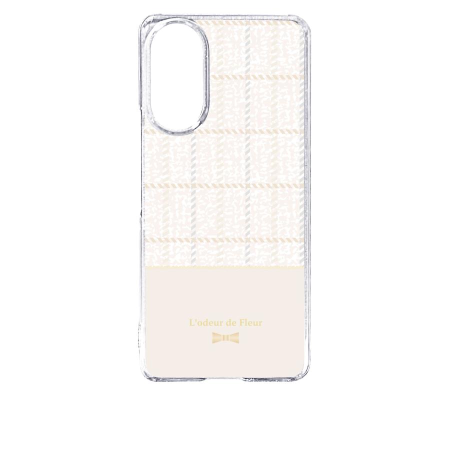 あんしんファミリースマホ A303ZT クリア ハードケース (ツイード風