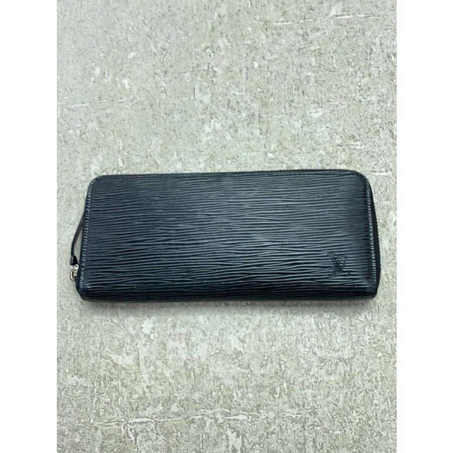 LOUIS VUITTON◇ポルト・フォイユ・クレマンス_エピ_BLK/レザー/BLK