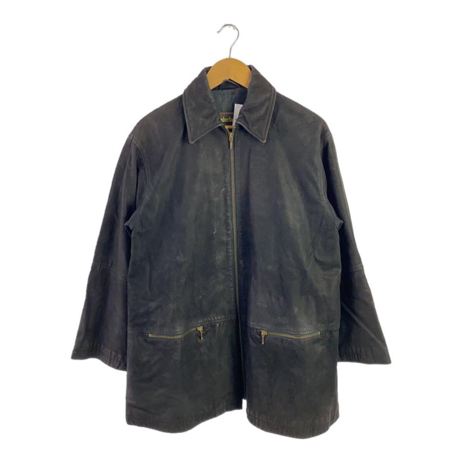 Timberland◇レザージャケット・ブルゾン/S/牛革/BLK/無地/F95/5075