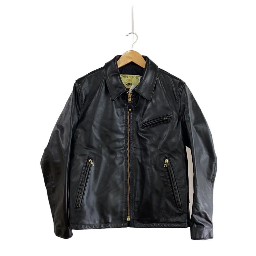 Schott◇ホースハイドレザー/レザージャケット/レザーブルゾン/36/馬革