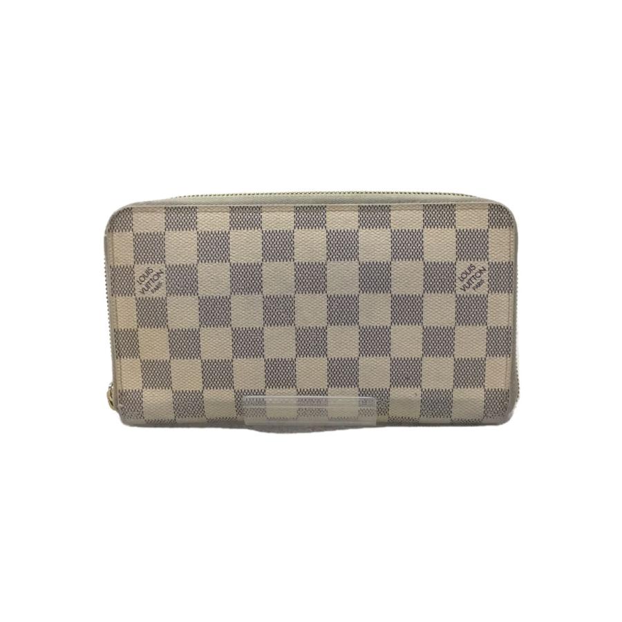 LOUIS VUITTON◇ジッピー・オーガナイザー_ダミエ・アズール_WHT/PVC