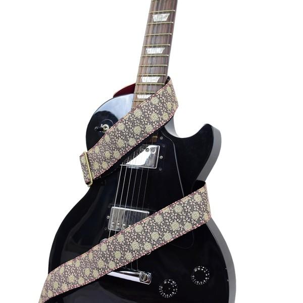 ギターストラップ 畳縁 和柄 花柄 19柄 桜 梅 ドット 菱 市松 guiter