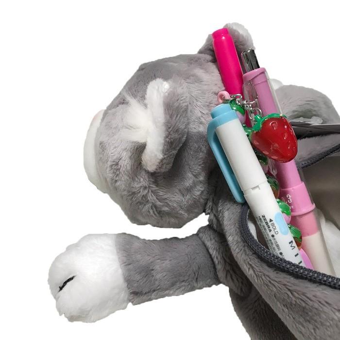 nici（ニキ） ペンケース グレーキャット 筆箱 フィギュアポーチ ペン