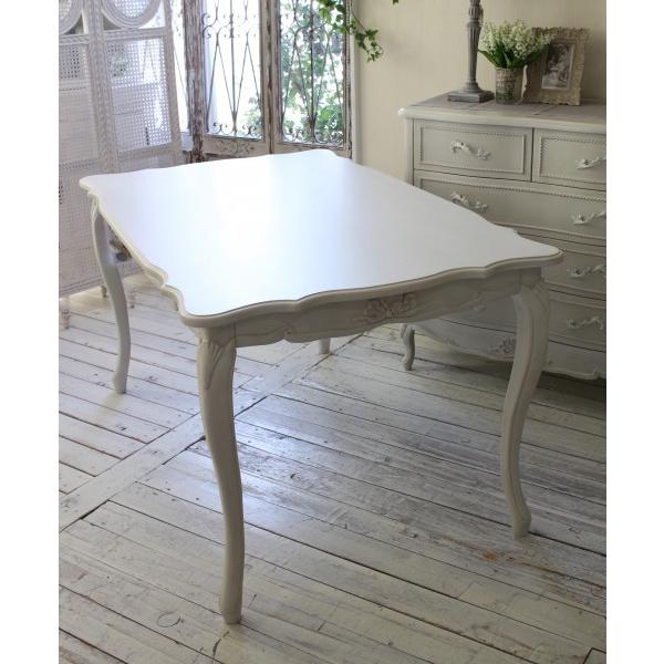 ダイニングテーブル 4人掛け アンティーク調 フレンチカントリー 4人