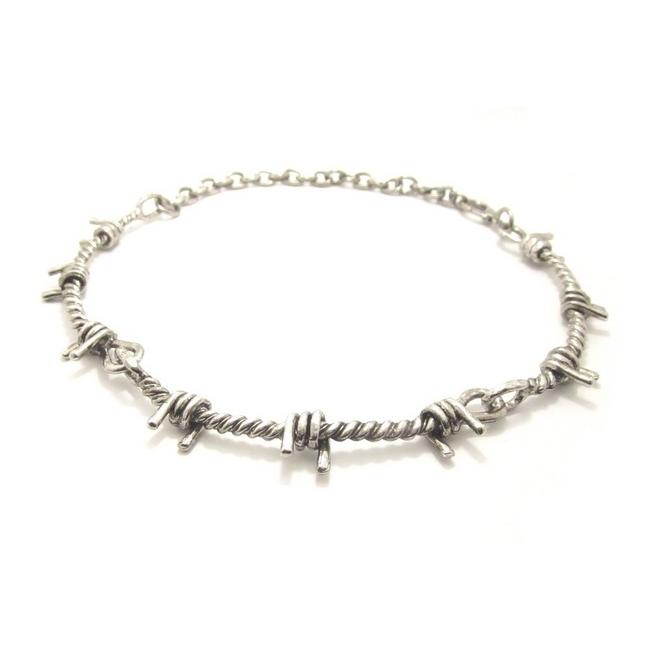 ゲリラ市♪有刺鉄線ネックレスSVカラー男女兼用♪hyde 250612