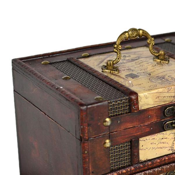 ヴィンテージ木製ジュエリーボックス アンティークジュエリーケース