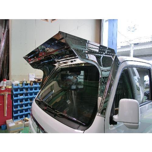 ホンダ アクティ フロントバイザー （D-500）ウロコ : ステンレス