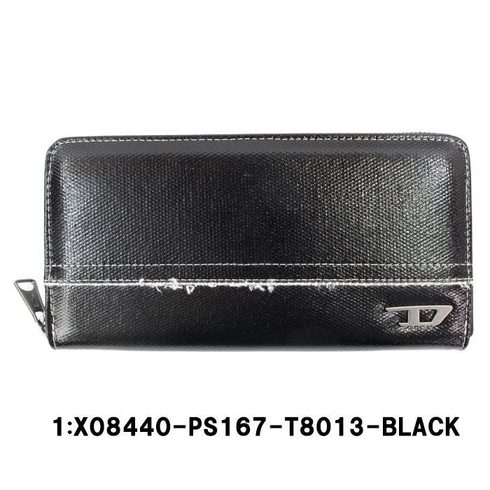 DIESEL（ディーゼル） 財布 X08440 PS167 T8013 BK ブラック 24ZIP 長