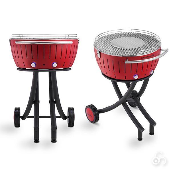 ハーフェレ 無煙炭火バーベキューコンロ ロータスグリルXXL レッド