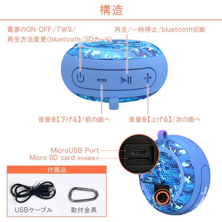 Cyboris正規品】ブルートゥーススピーカー IPX7 完全防水 10時間連続