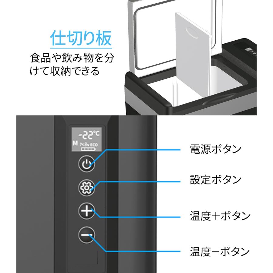 SUNPIE ポータブル冷蔵庫 車載冷蔵庫 30L ミニ冷蔵庫 1年保証 -22℃〜10