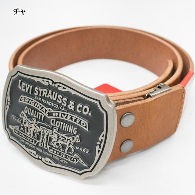 Levi's（リーバイス） メンズ リアルレザー（本牛革） デカバックル