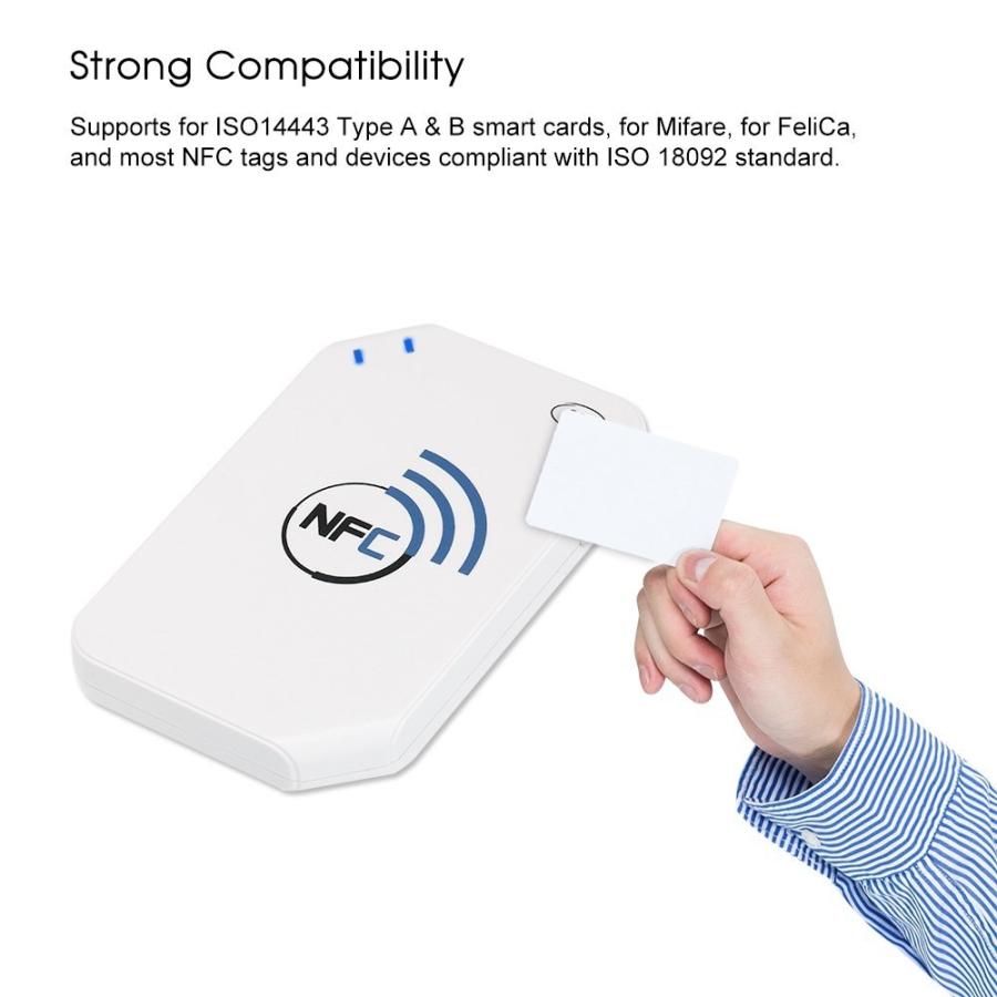 Bluetooth ワイヤレス NFC リーダー RFID スマートカードリーダー