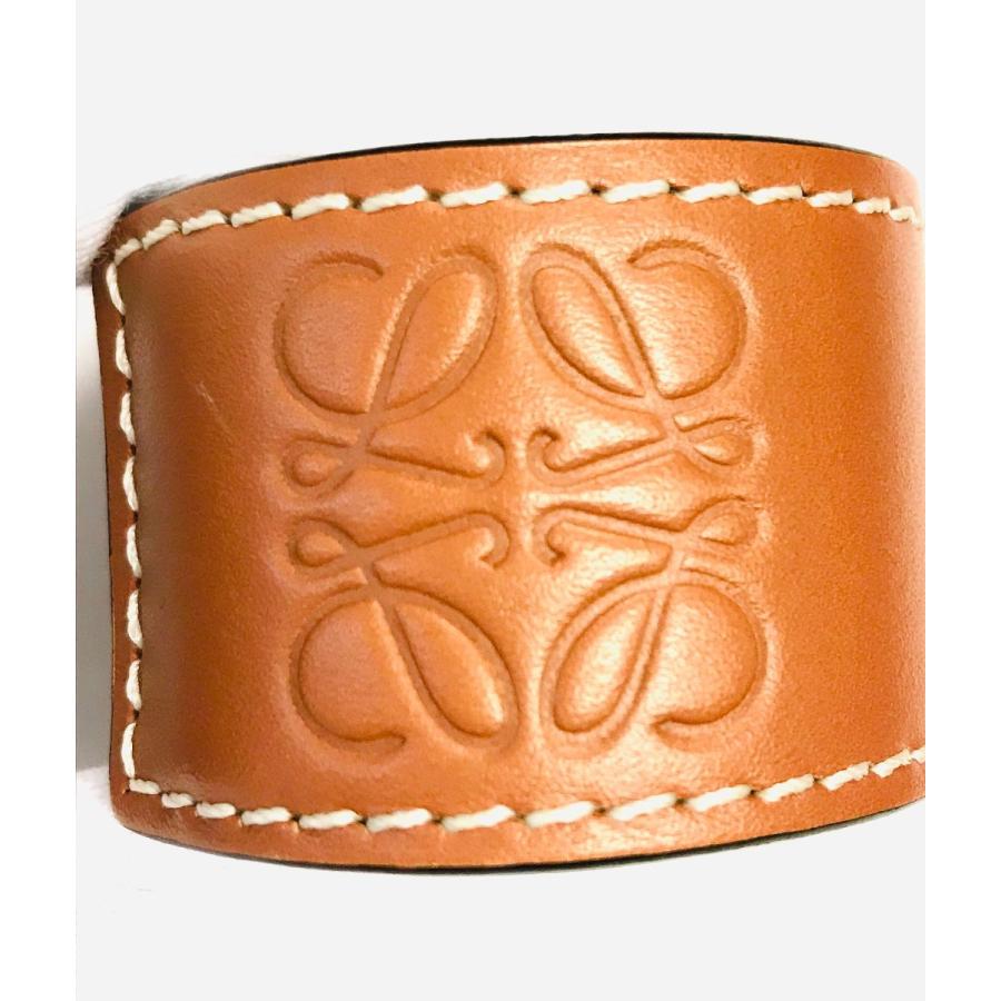 LOEWE（ロエベ） アナグラム 革レザー キャメル ブレスレット qoj