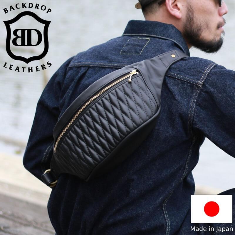 ダイヤ ウエストバッグ BACKDROP Leathers DIA WAISTBAG 本革 バイカー