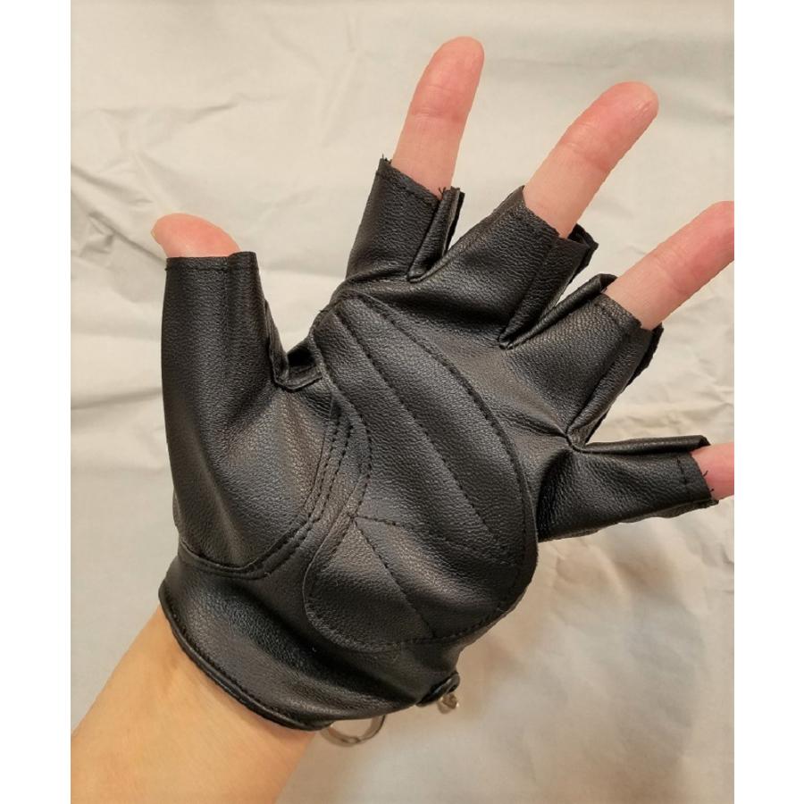 スタッズ フィンガーレス グローブ ビジュアル系 ヘビメタ ロック