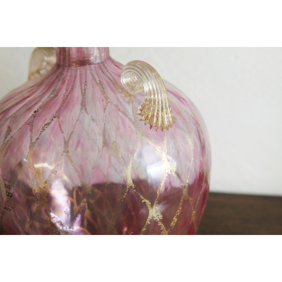 ベネチアングラス製 ベネチアガラス 花瓶 ／ 壺 - 金箔・エナメル彩色