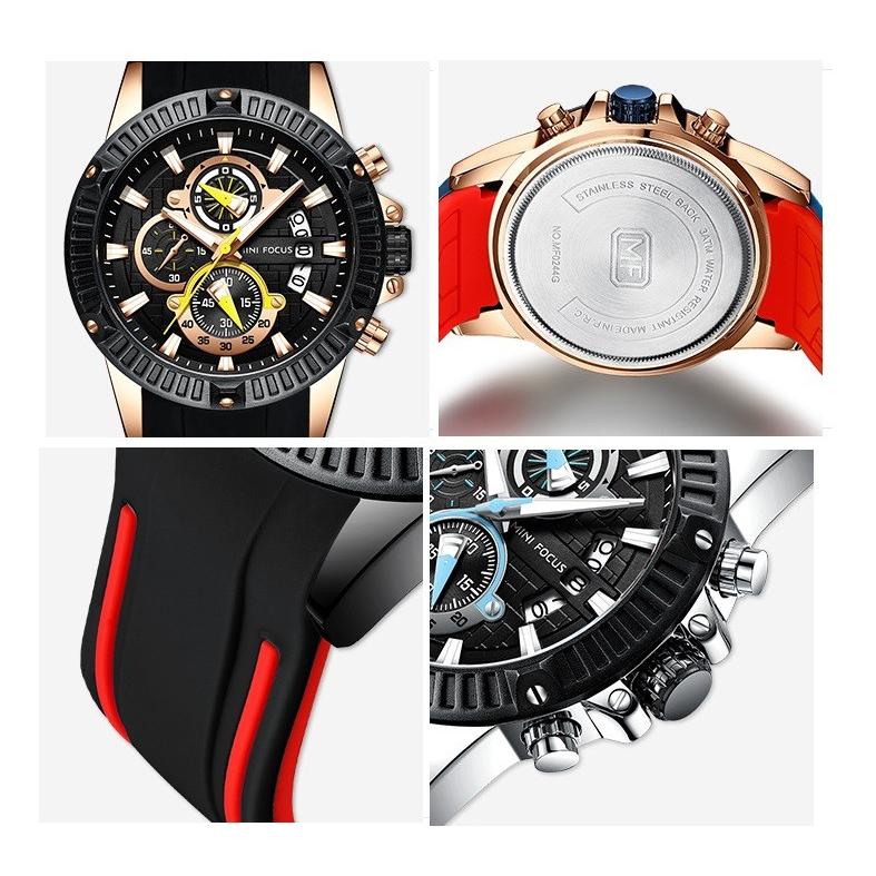 MINIFOCUS ミニフォーカス 腕時計 時計 メンズ 男性用 ストップ