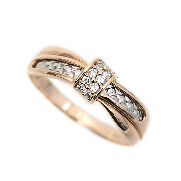 結婚 10周年 記念日 天然 ダイヤモンド リング 指輪 18金ピンク
