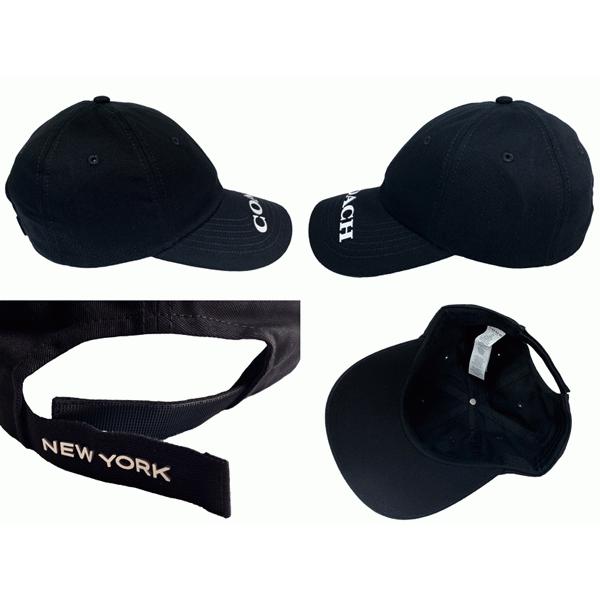 COACH（コーチ） キャップ 89719 BLACK ニューヨーク ロゴ入り