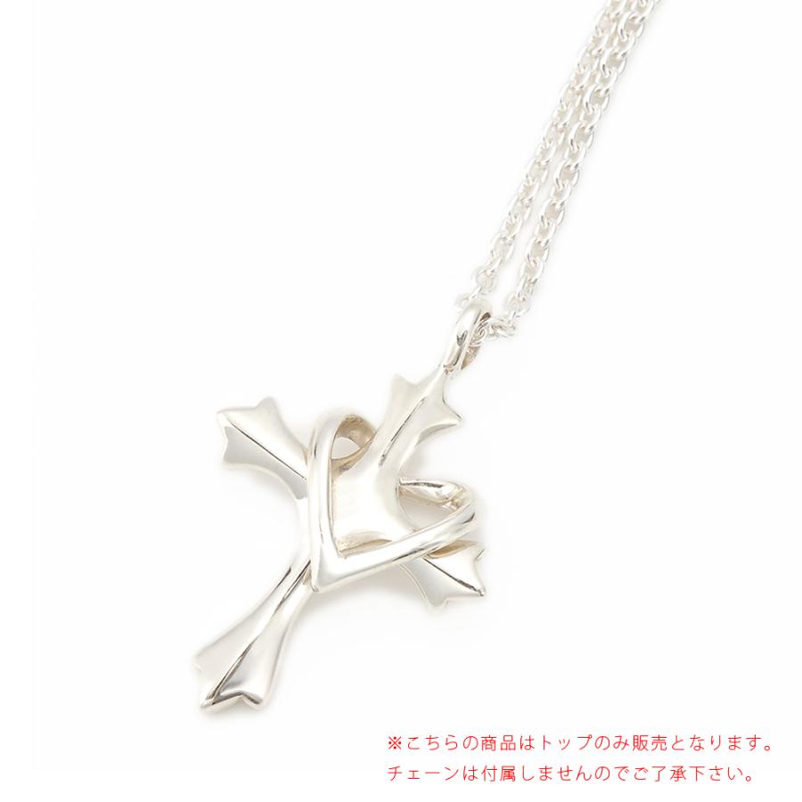 ペンダントトップ シルバー925製 クロス 十字架 ハート 立体的