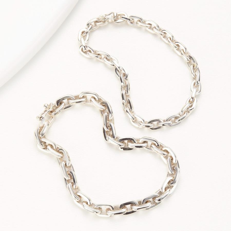 ブレスレット レディース シルバー925製 極太あずきチェーン シンプル