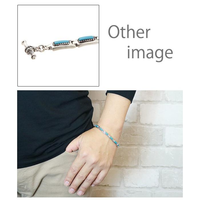 ブレスレット レディース メンズ スクエア ターコイズ シルバー925製