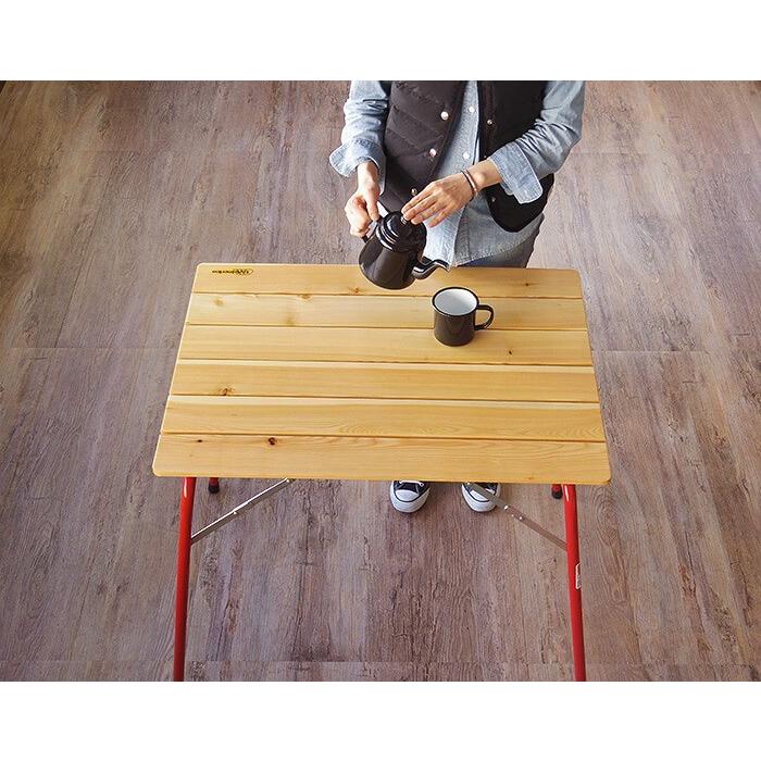 カステルメルリーノ ハイ＆ローキャンパーテーブル イタリアンレッド