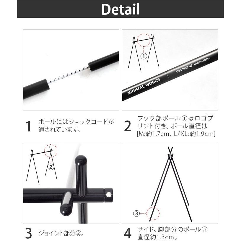 ミニマルワークス インディアンハンガー ブラック Mサイズ : plywood