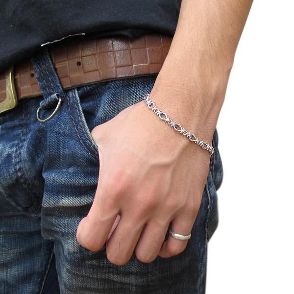 メンズ ブレスレット サファイア ブレス シルバー : PLEJOUR (プレ