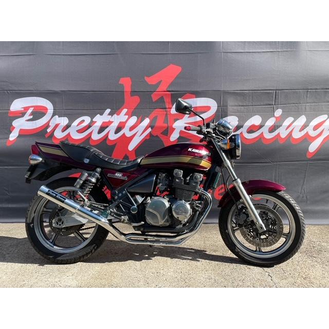 プリティ― KAWASAKI ゼファー400 新品 ガニマタ ブレット管 マフラー