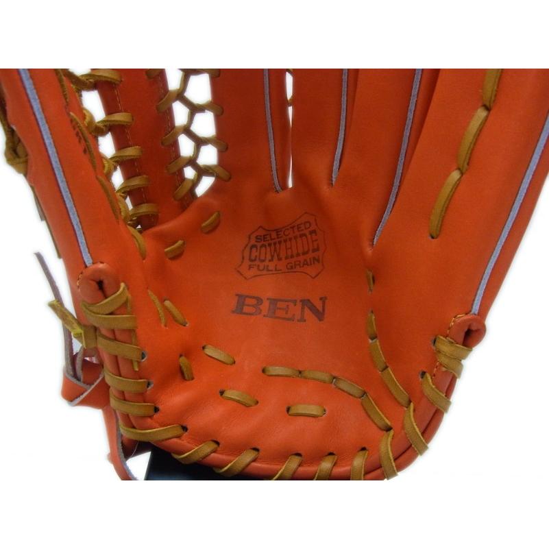 BEN(ベンゼネラル) 一般硬式グラブ [軽量和牛素材] 外野手用 右投げ用