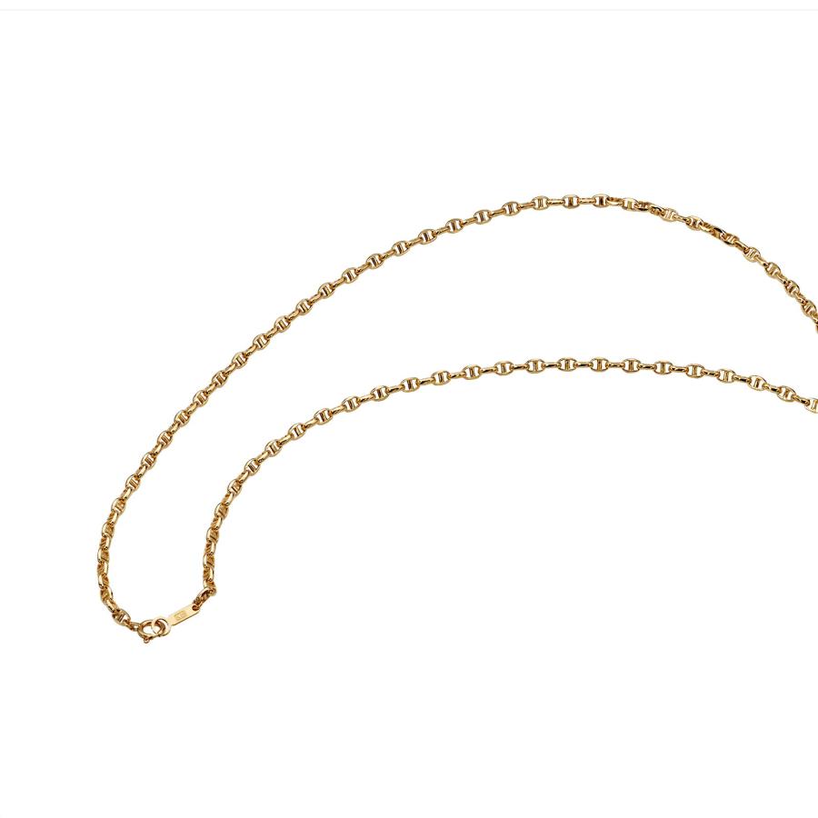 ネックレス チェーン 18金 イエローゴールド ホーローアンカーチェーン