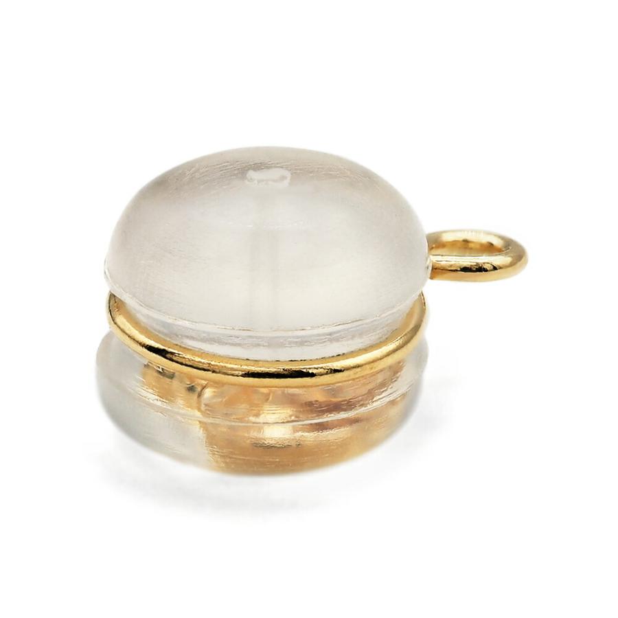 1個売り】 ピアスキャッチパーツ 18金 イエローゴールド シリコン付き