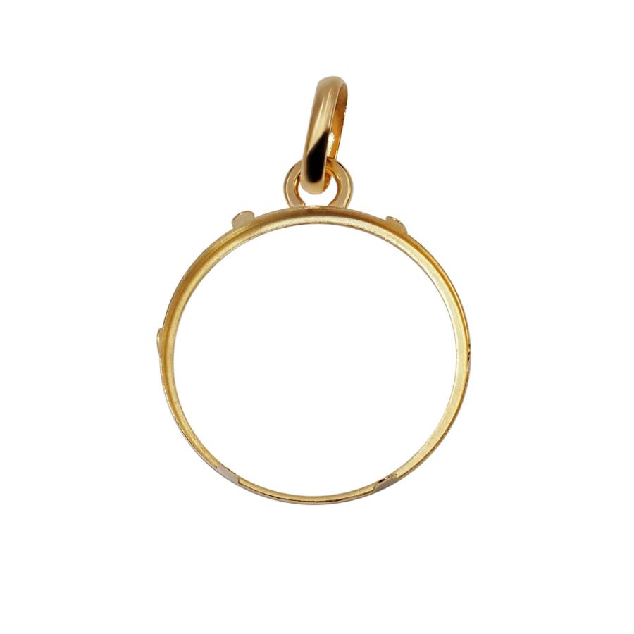 1個売り】 コイン空枠パーツ 18金 イエローゴールド メイプルリーフ