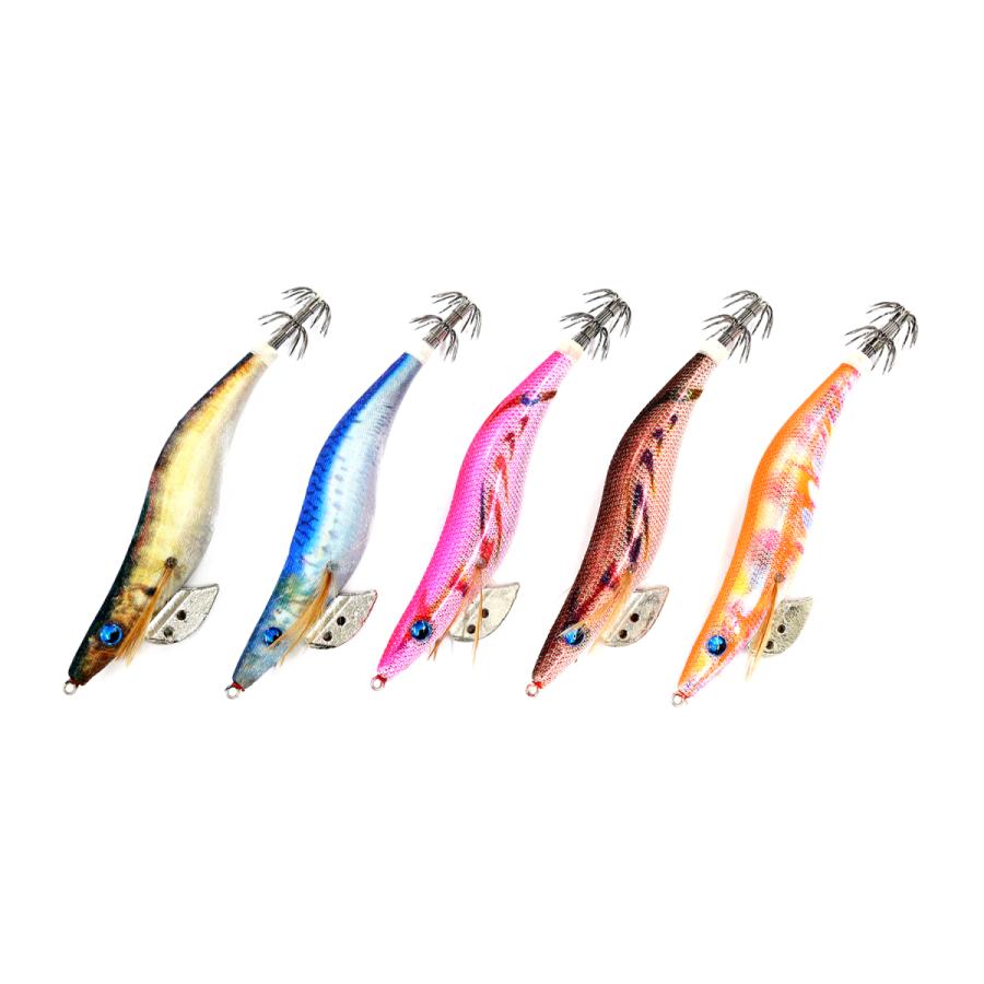 ルナヒサノ 餌木五郎 エギ5本セット ケース付き ケイムラ＆リアル