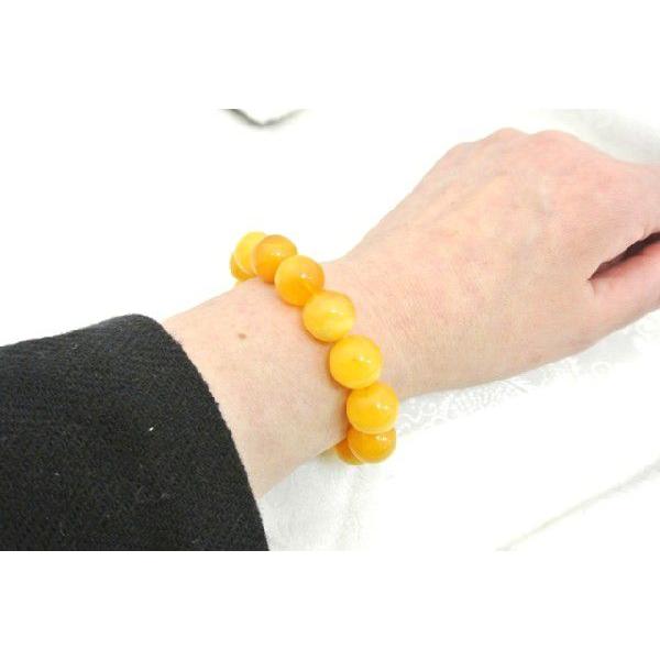 琥珀 コハク ミルキーアンバー ブレスレット 天然石アクセサリー 13mm