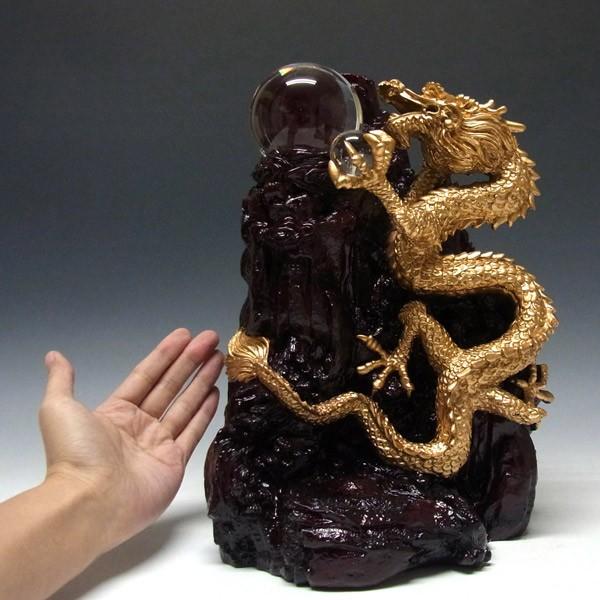 風水龍 置物 金龍上山（大）33cm : 仏像と縁起物の専門店 龍祥本舗
